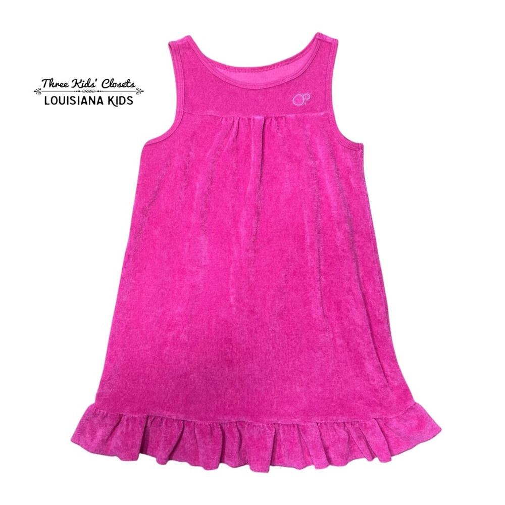 OP Girls 5T Magenta Pink Terry Swim Cover-Up Coverup Dress